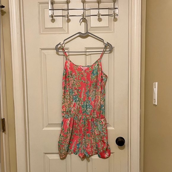 Lilly Pulitzer Other - Lilly Pulitzer Pink and Green Floral Romper